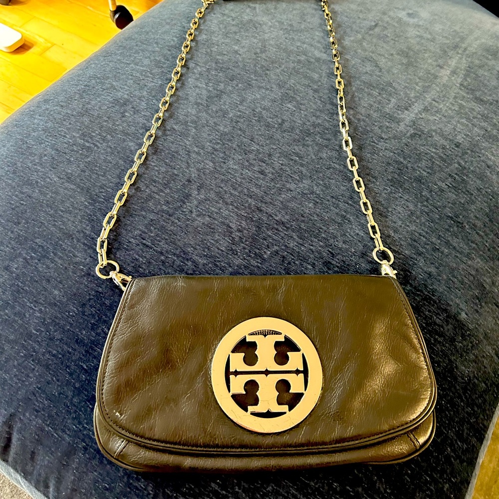 Tory Burch Black Leather Shoulder Bag